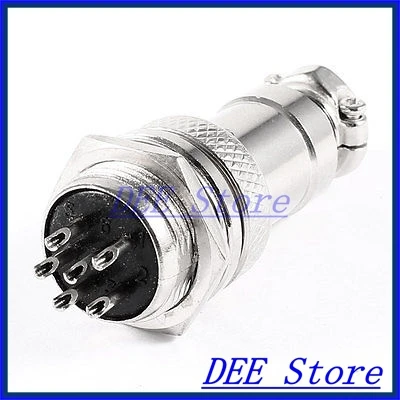 Промышленное Панельное крепление GX16 16 мм Dia Screw 6P металлический авиационный