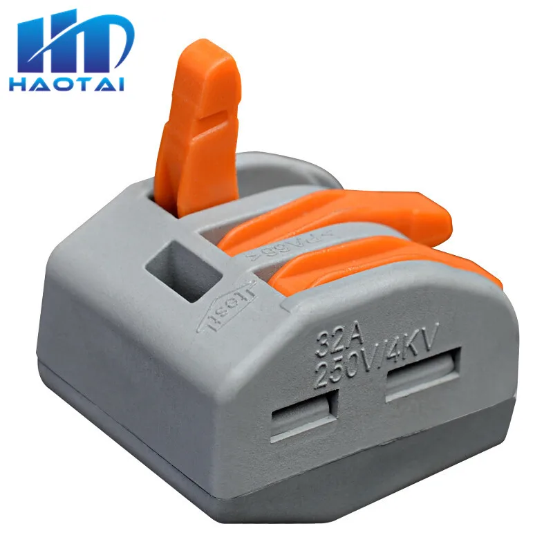 10 шт. PCT-213 PCT213 222-413 Универсальный компактный проводной разъем проводки 3 pin, проводниковый блок выводов AWG 28-12