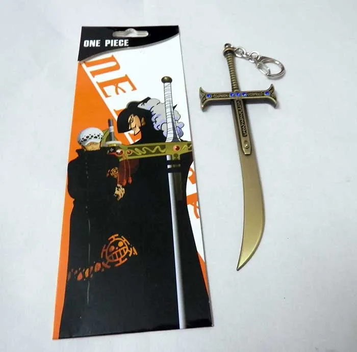 Опт/розница Версия One piece Зоро мечи цепочка для ключей 7 17 см меч с Бесплатная