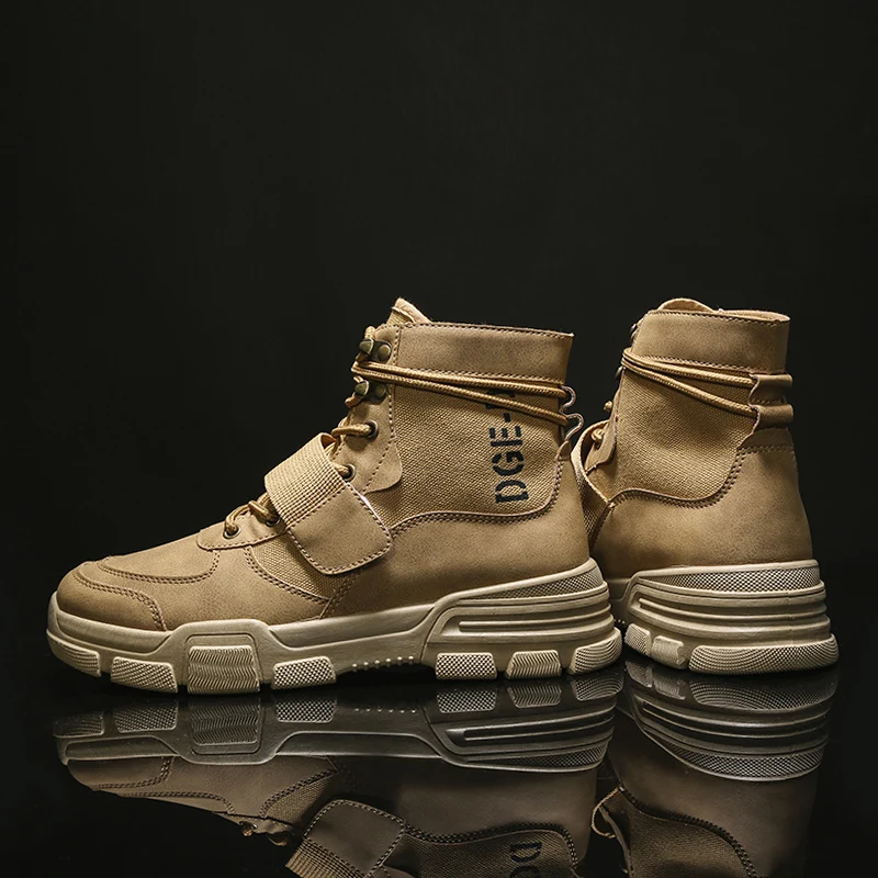 

2019 Men Hiking Shoes Waterproof Leather Shoes Climbing & Fishing Shoes New Popular Outdoor Shoes Men High Top Boots