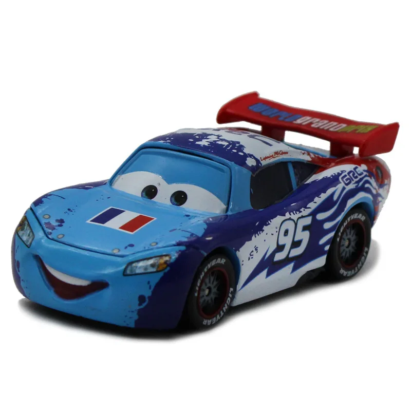 Модели машинок Disney Pixar Тачки 2 металлические литые № 95 Молния Маккуин Франция 1:55