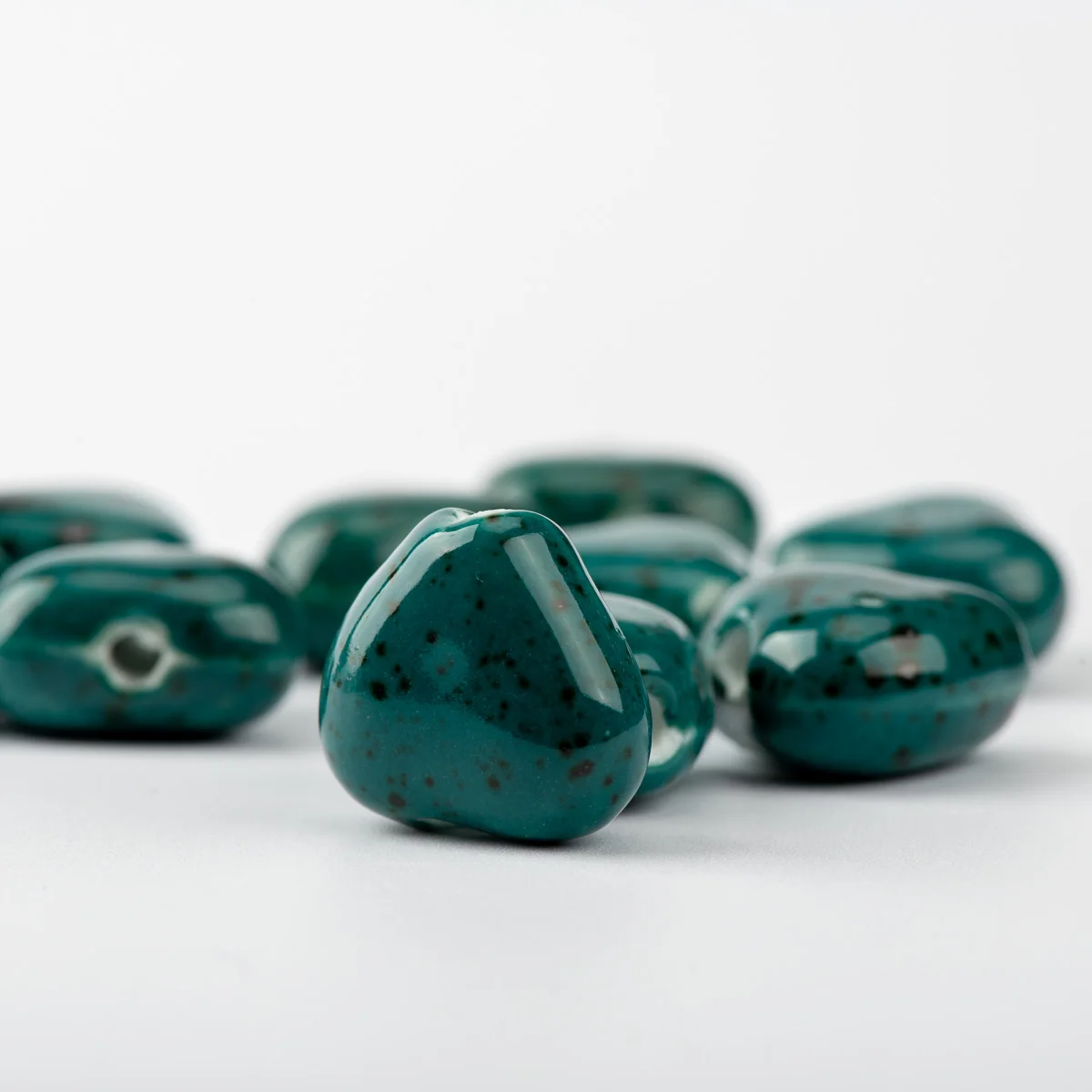 17# 20pcs Heart Shape DIY Ceramic beads round Beading Quality Ceramics #A108A | Украшения и аксессуары