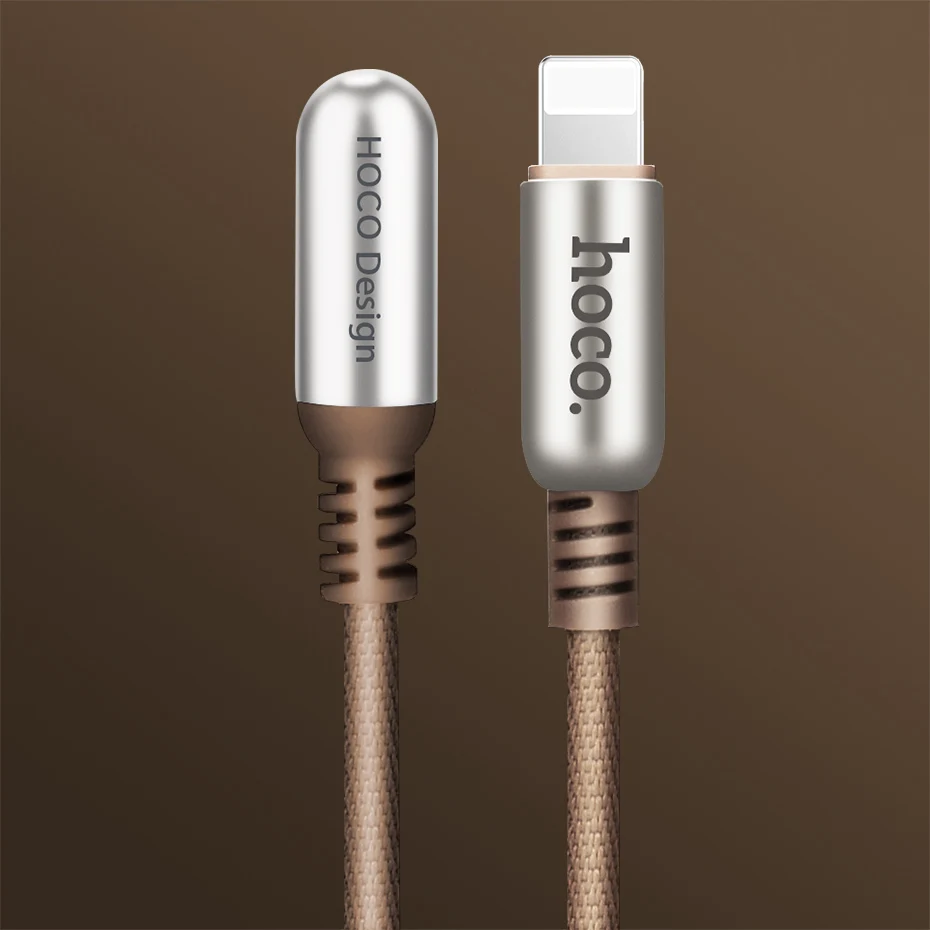 Coffee HOCO 90 градусов USB кабель для iPhone XR XS MAX 6s 7 8 Быстрая зарядка кабель синхронизации данных 2.4A USB зарядное устройство провода L Тип зарядки Кабели - Цвет: Coffee