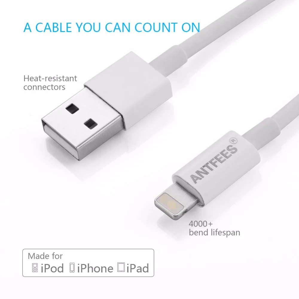MFI Сертифицированный 2.4A 1 м/3 м 8-контактный USB Кабель-адаптер для зарядки и синхронизации данных для iPhone 8 7 6s Plus 5 5S для iPad