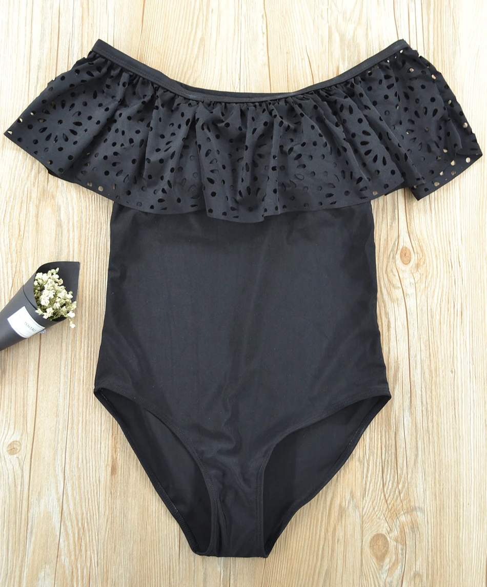 Слитный купальник карманной девушки 2017 с открытыми плечами женский купальный