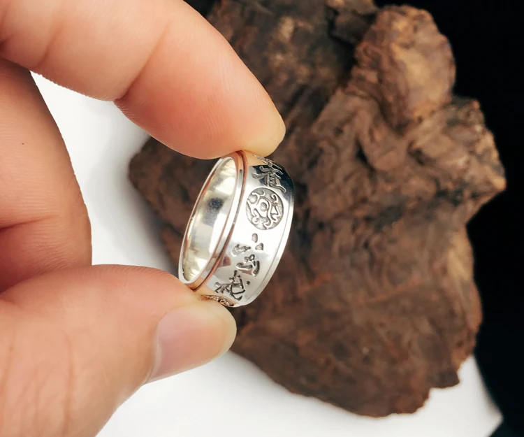 925 Серебряное кольцо с изображением дракона тигра, Китайское кольцо с четырьмя мифическими зверями, настоящее чистое серебряное кольцо на удачу, вращающееся кольцо фэншуй, ювелирное изделие на удачу