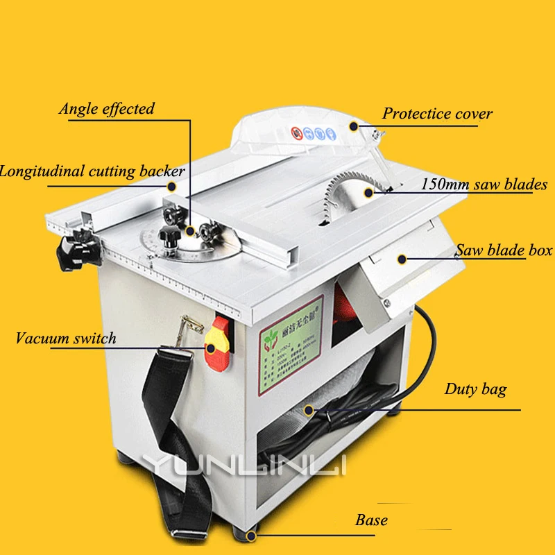 Пила по дереву для пола без пыли домашняя маленькая режущая машина