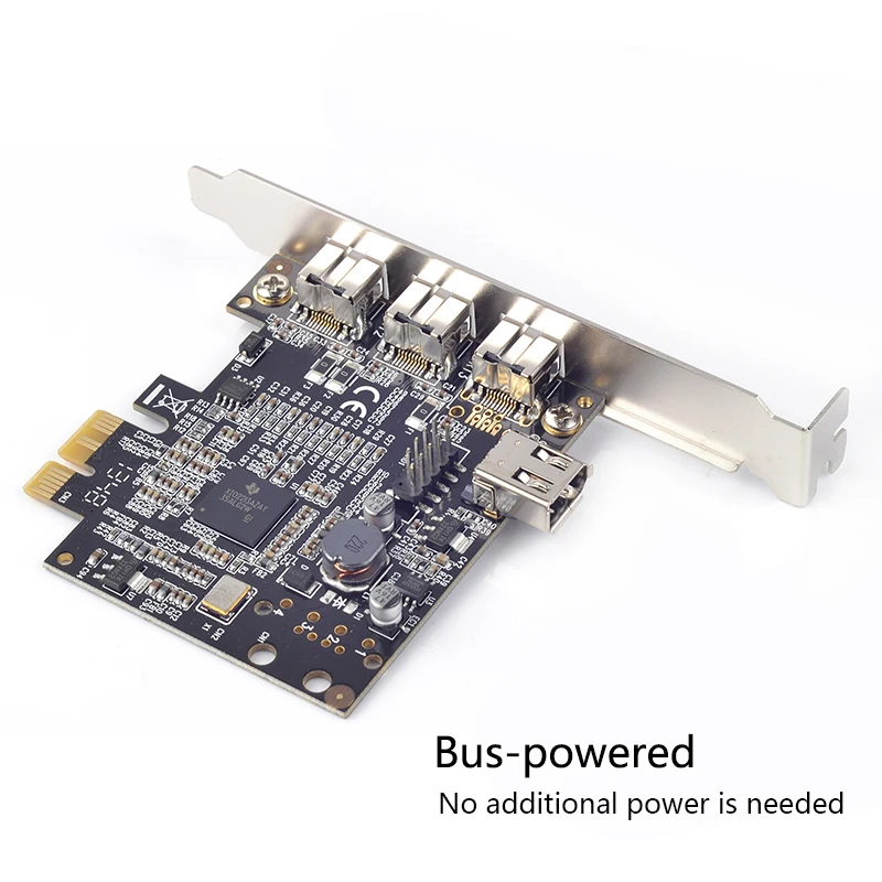 PCI express PCI-e x1 к 1394b FireWire контроллер карты 3 внешних + 1 общий внутренний 1394a порты чип