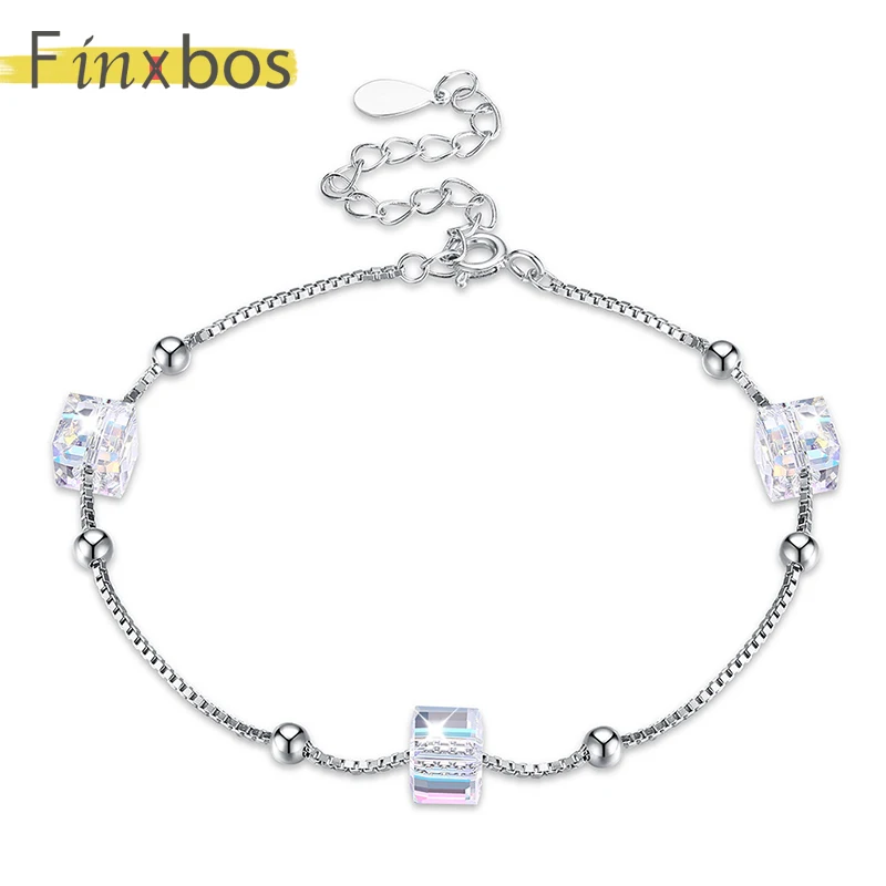 

Finxbos S925 Sterling Silver Crystal Bracelet for woman