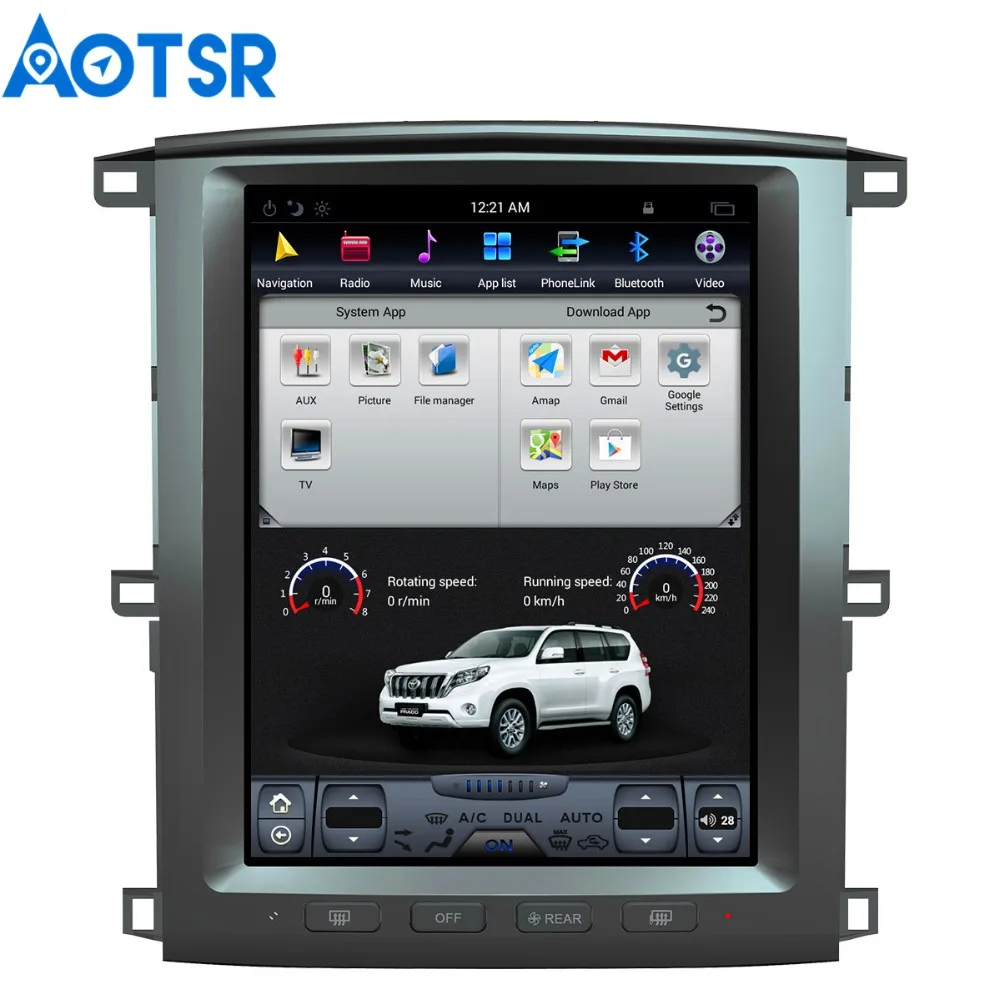 12 дюймовый автомобильный DVD плеер в стиле Tesla на Android 7 1 GPS навигация для TOYOTA LAND CRUISER
