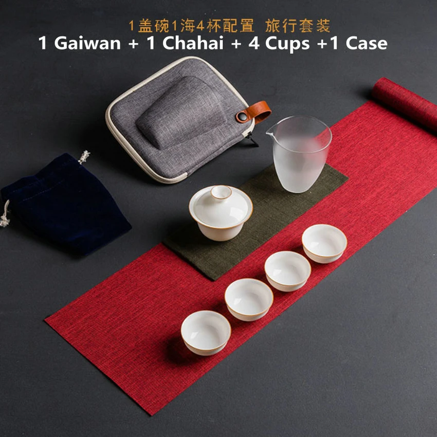 &quotKing Tea Mall&quot портативные чайные сервизы Gongfu Cha инструменты Gaiwan Gongdaobei чашки