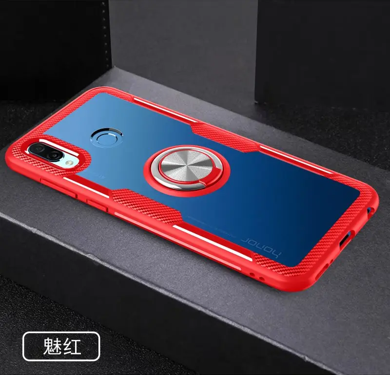 Чехол 8X для huawei Honor 8X, прозрачный ПК+ углеродное волокно, полное защитное кольцо, для huawei Honor 8X, чехол