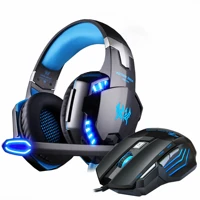 gaming headphones headset wired stereo with microphone big earphone gaming mouse 5000 dpi mice wired usb for pc pro gamer