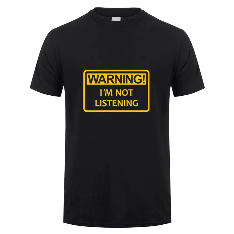 Мужская футболка с надписью Not'm Not Listening|Мужские футболки| |