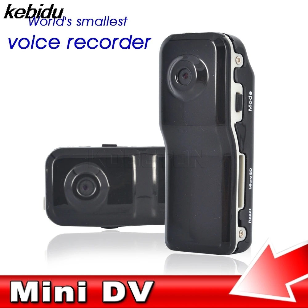 Kebidu черная мини DV MD80 DVR видеокамера 720P HD Спорт на открытом воздухе с аудио