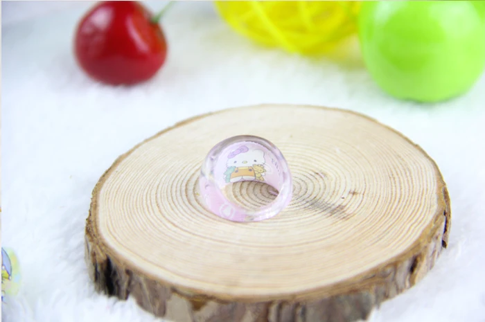 Модные и недорогие ювелирные изделия 50 шт. милые Мультяшные Детские Кольца Hello Kitty