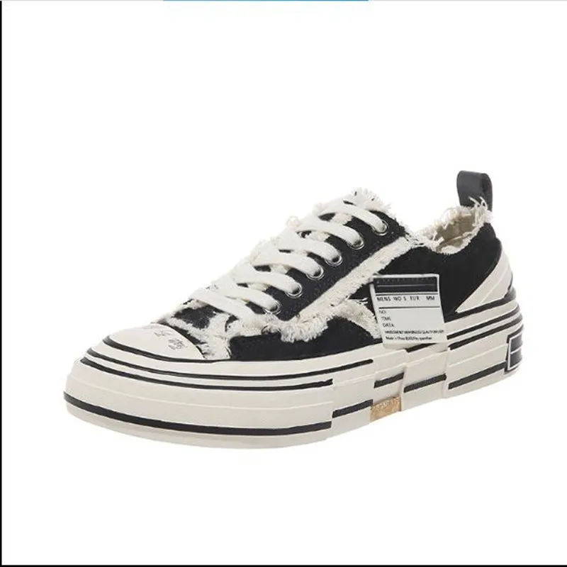 Trend Canvas Shoes Female Sponge Cake Thick-soled vulcanized Shoes Net red with Casual Retro Shoes Student Sports Shoes