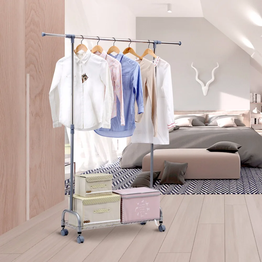 Регулируемая стойка для одежды Finether хранения сушки подвесная портативный шкаф с