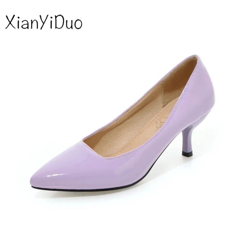 Xianyiduo/2018 весенне осенняя женская обувь пикантные туфли лодочки с острым носком на