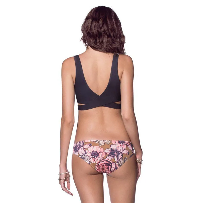 S-XL african print swimsuits Floral Bikini Set 2018 Swimwear Women Bathing Suit triangulo Biquinis maillot de bain Double Wear |