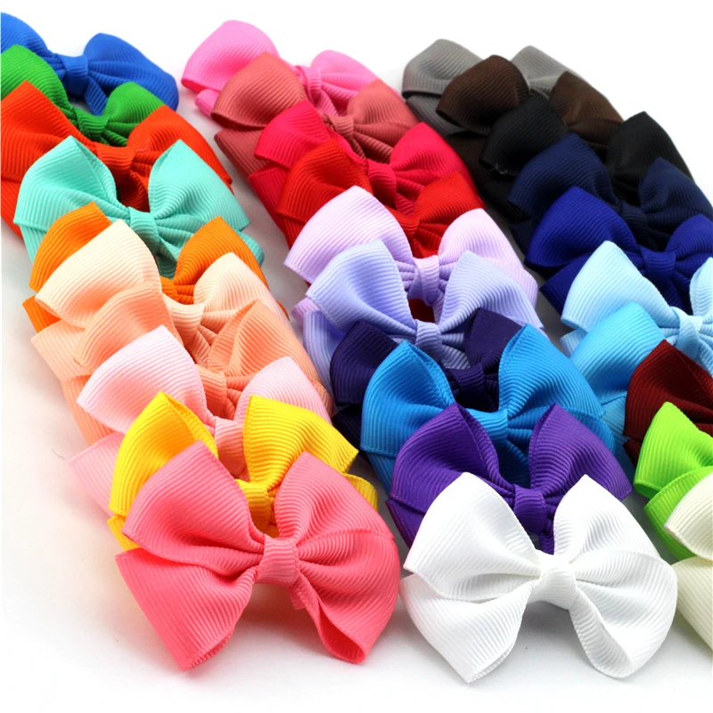 30 шт 2," лента луки с заколки для девочек бант для волос, бутик HairClip Головные уборы лук эластичный резинка для волос Бабочка Детские аксессуары для волос