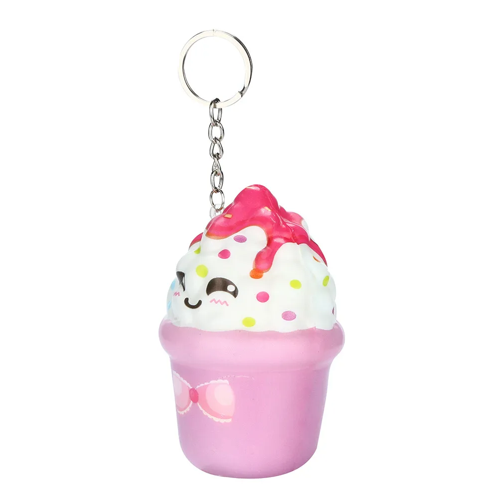 Милый Mochi Squishies Kawaii Мороженое медленно поднимающийся крем душистый брелок