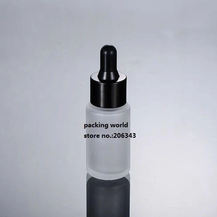 20 мл матовая стеклянная бутылка с алюминиевым ошейником капельница для
