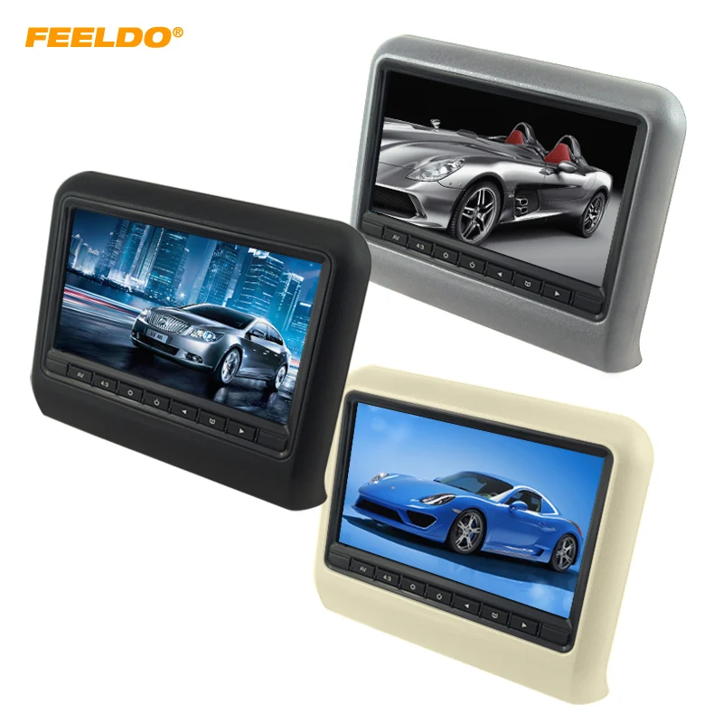 FEELDO 1 шт. 9 дюймов (16:9) автомобильный подголовник цифровой ЖК монитор AV HD