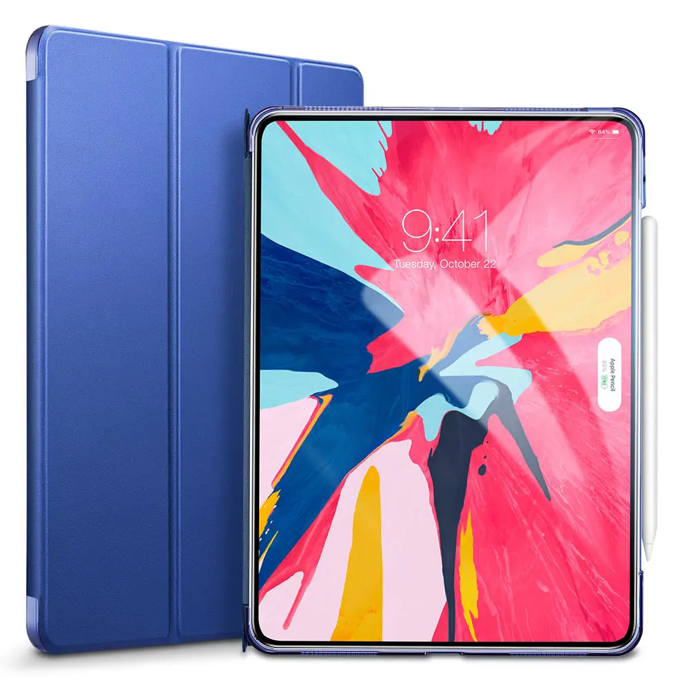 ESR, Магнитный флип-чехол для iPad Pro 12,9, из искусственной кожи, ультра тонкая прозрачная задняя крышка, трехкратный смарт-чехол для планшета, чехол для iPad