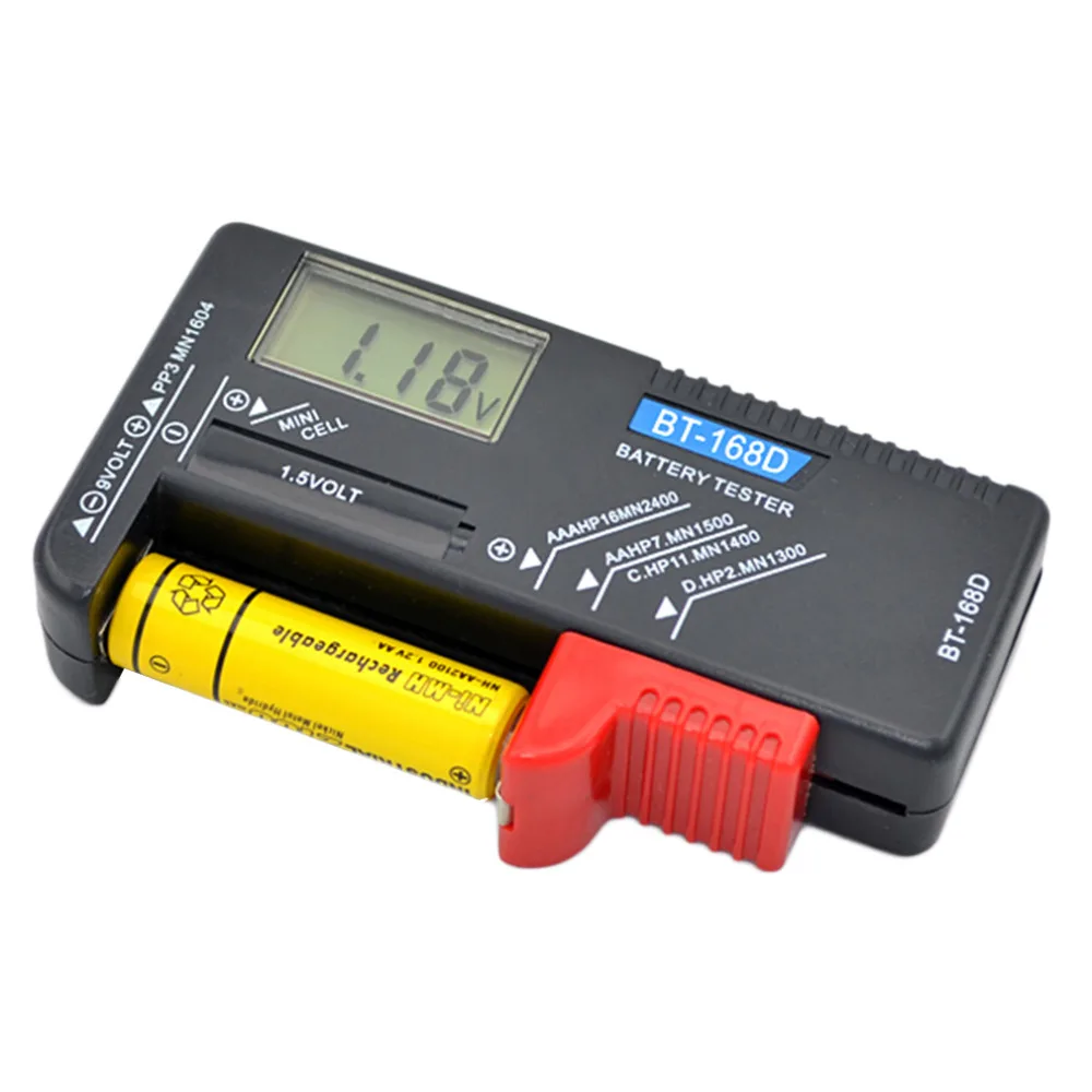 Горячая AAA AA C D батарея тестер BT 168D 1 5 V 9V кнопка сотового RechargeableHot новое