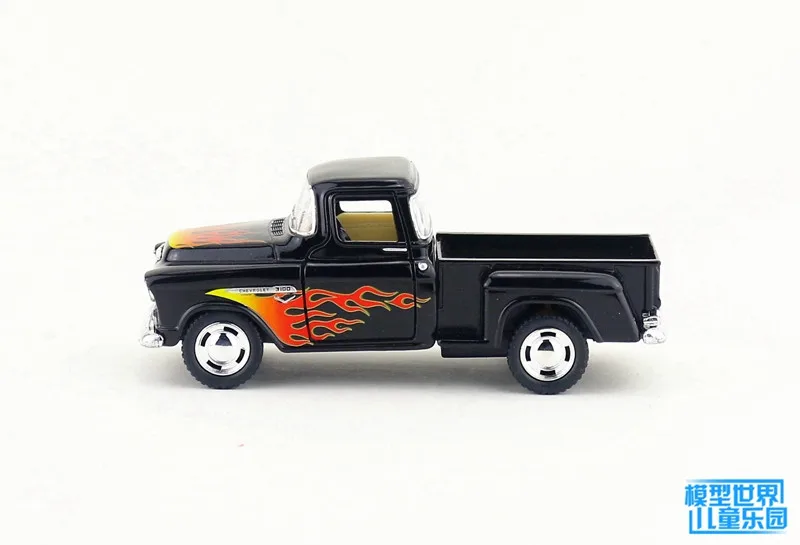 KINSMART литая металлическая модель/1:32 весы/1955 Chevy Stepside игрушка-пикап/оттягивающая машина/детский подарок/образовательная коллекция