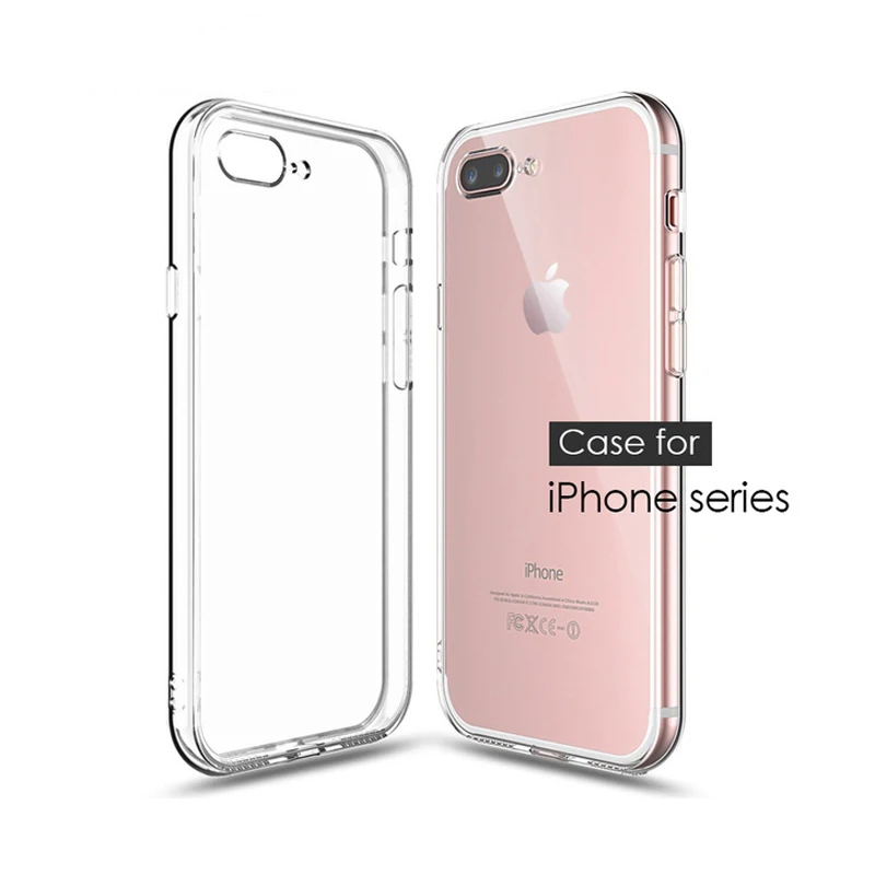 TPU прозрачный мобильный телефон чехол для Apple iPhone X XR XS Max ультра тонкий защитный