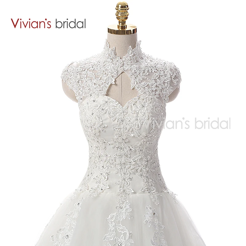 Вивиан Свадебные Бисером Блесток Линия Кружева Свадебное Платье 2016 Прополка