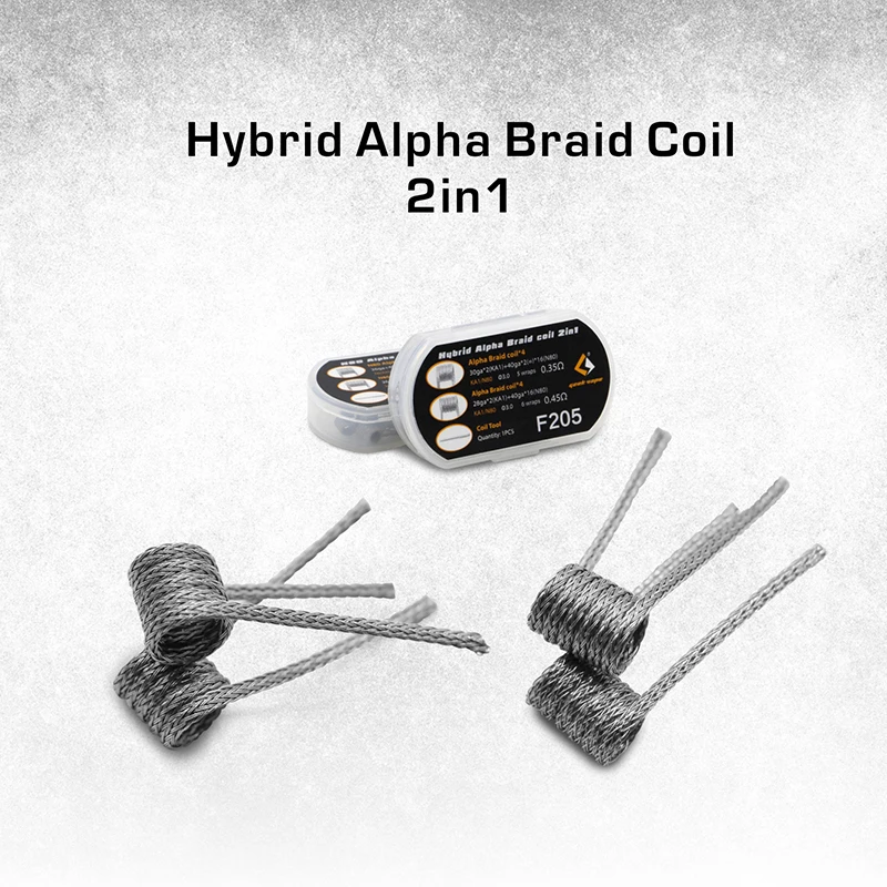 Оригинальная гибридная оплетка Geekvape F205 Alpha катушка 2 в 1 vs F206 N80 Braid для электронной