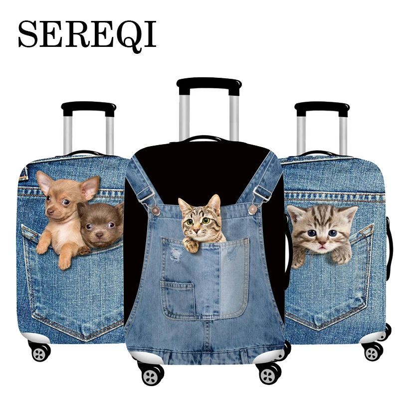 SEREQI кошка собака путешествия багаж чехол для 18-32 дюймов костюм чехол дорожная сумка защитный чехол для багажа чехол для защиты от пыли дорожные аксессуары
