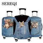 Чехол для чемодана SEREQI 18-32 дюйма, с изображением кошек и собак, защитный чехол для чемодана, чехол для защиты от пыли