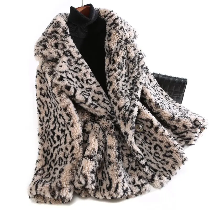 QAZXSW овечья стриженная куртка женская одежда 2018 новая зернистая бархатная