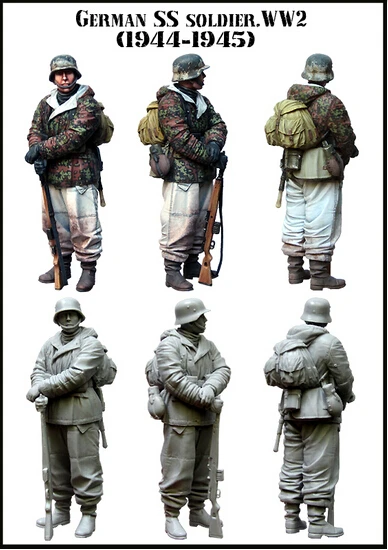 Немецкий SS SOLDIER WW2 (1944 1945) 1/35 набор моделей из смолы|resin model kits|model kitgerman ss |