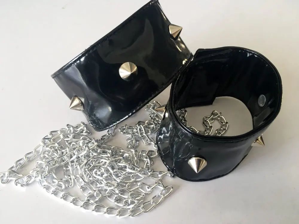 Эротический один комплект Женский сексуальный ПВХ черный кожаный бондаж Тедди