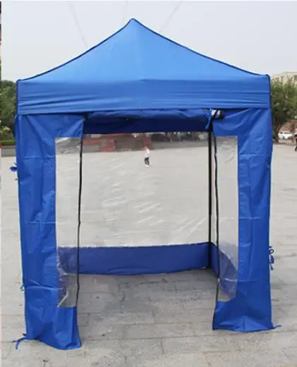 2x2 Transparent Стальной коммерческий складной шатёр, навес, рекламный складной солнцезащитный козырек, навес с четырьмя углами, свернутый транспарет, палатка с молнией - Цвет: 2x2 Transparent
