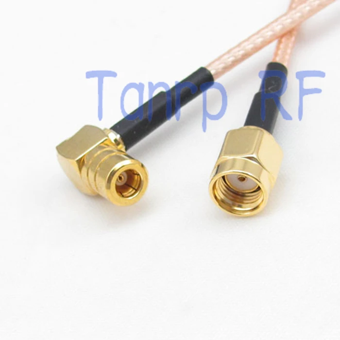 6 дюймов RP SMA штекер для SMB Женский правый угол RF разъем адаптера 15 см Pigtail