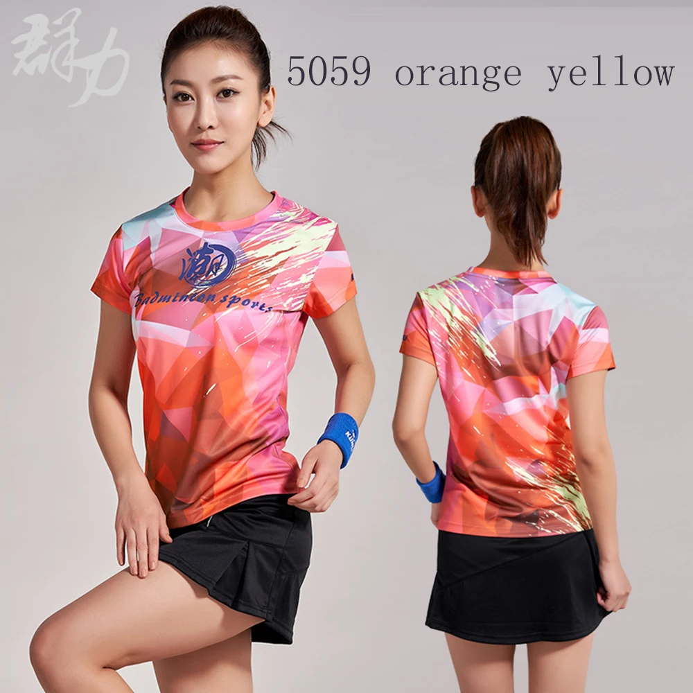 Kunli 2018 new men's women's tennis shirt outdoor sports  clothing running badminton clothing basketball short T-shirt shirt