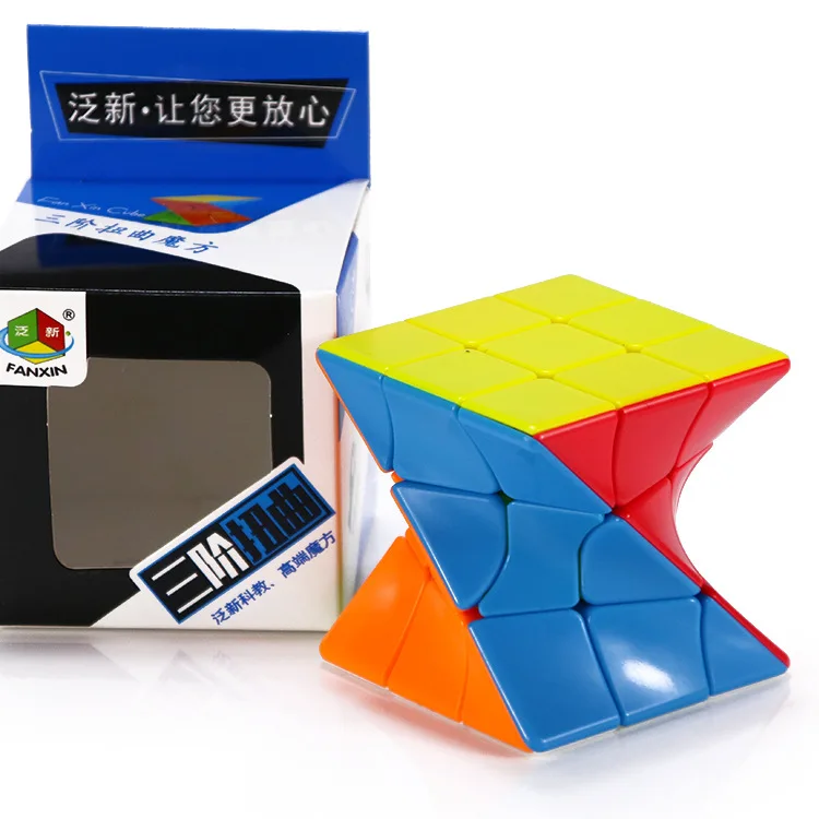 Крутящийся волшебный кубик FanXin 3x3 цветной витой головоломка Игрушка развивающая
