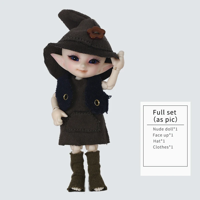 Fullset in NS as pic Новые поступления Realpuki Tyni Fairyland BJD кукла 1/13 розовая улыбка эльфы игрушки подарок шаровой шарнир глаз и - Цвет: Fullset in NS as pic