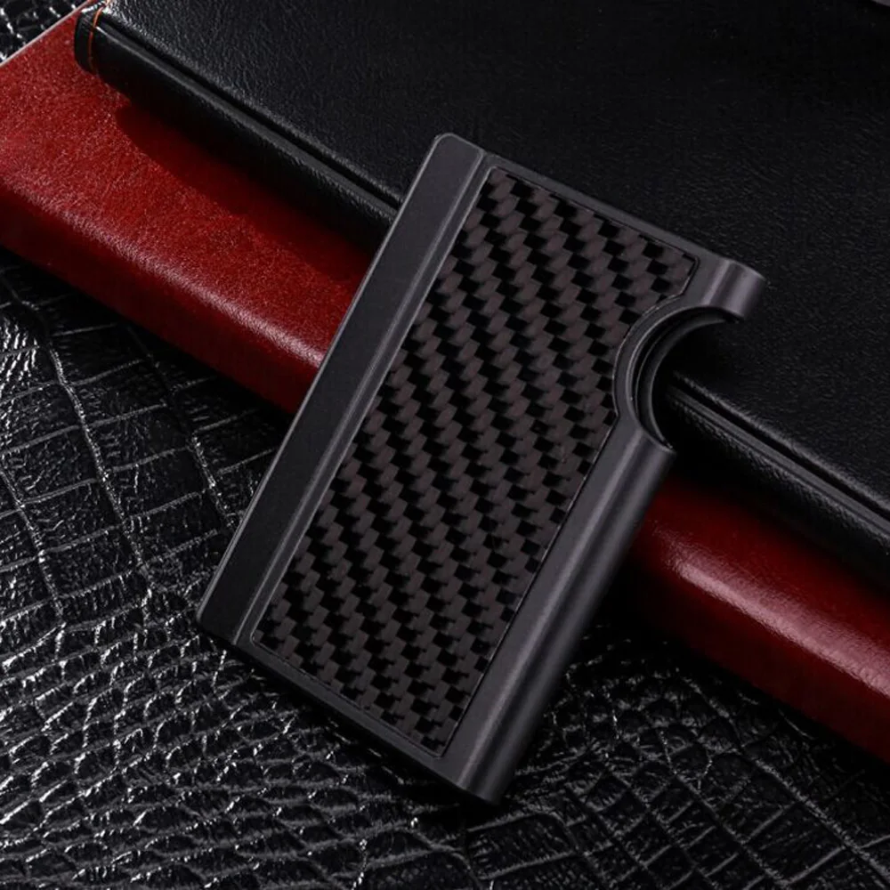 Weduoduo Slide Push кредитный держатель для карт мужской из углеродного волокна супер