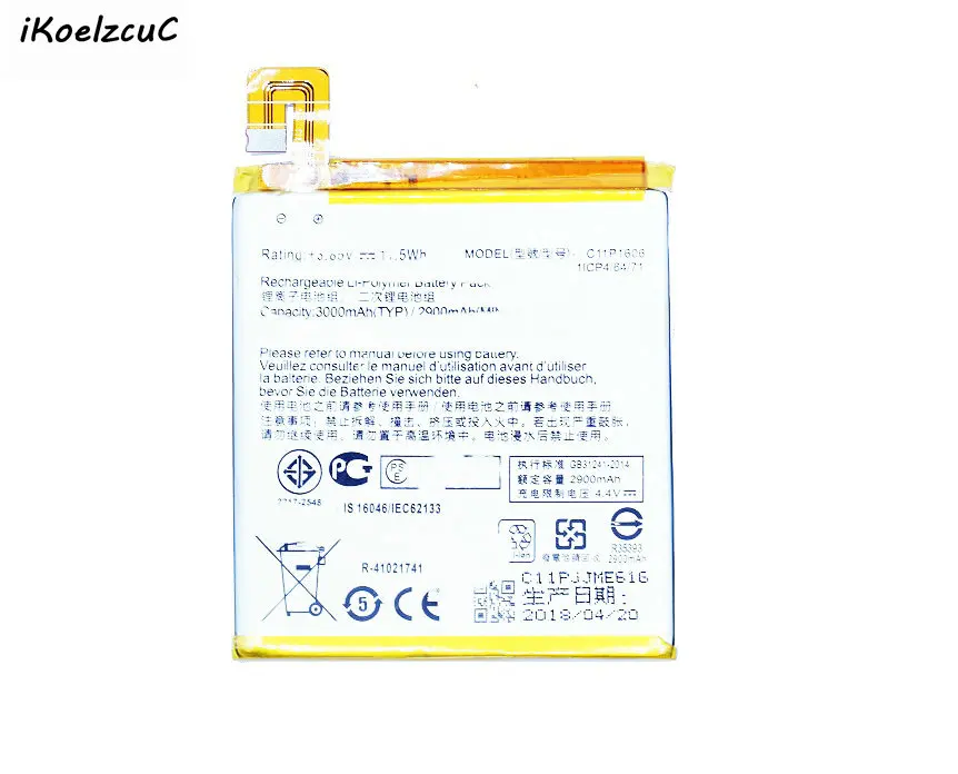 IKoelzcuC 1 шт. C11P1606 аккумуляторная батарея + подарок для Asus лазер Zenfone 3 ZC551KL Z01BDA