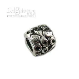 

100pcs Tibetan silver metal barrel beads for charm bracelets A11410