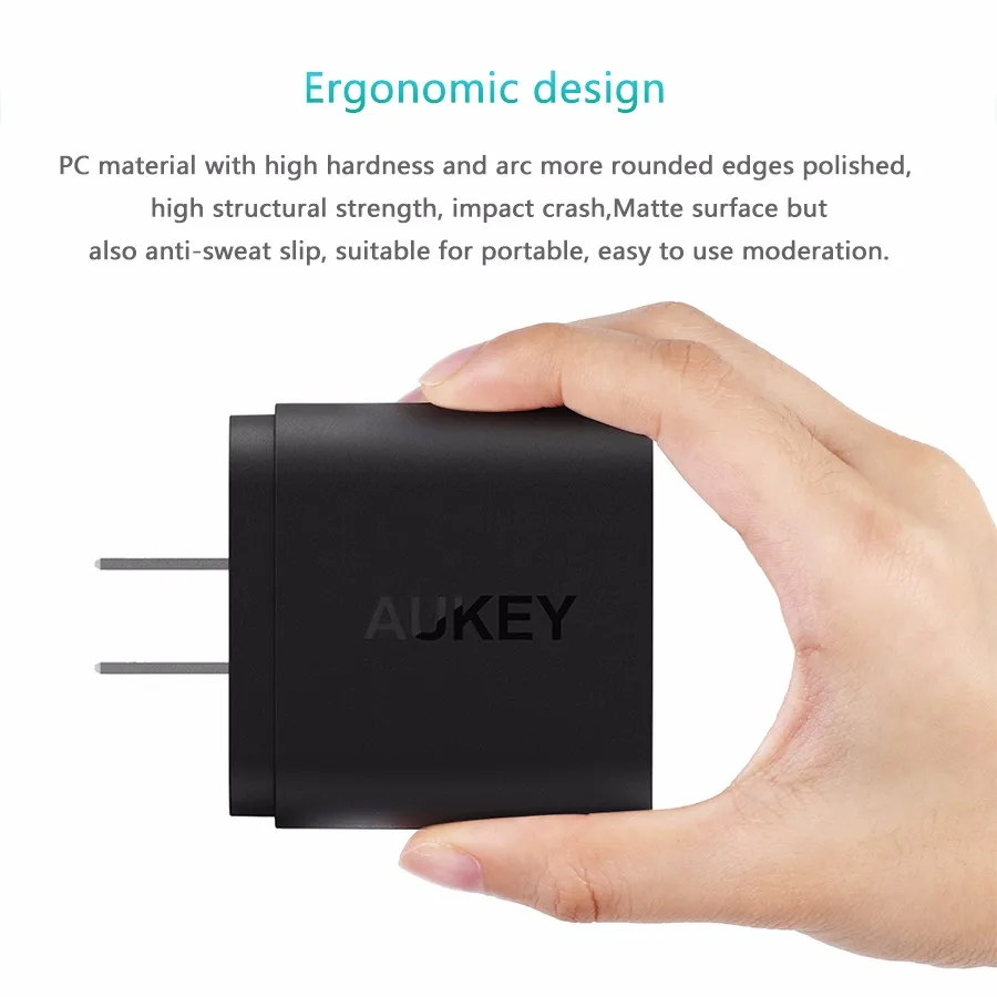 AUKEY 2 Порты быстрая Зарядное устройство 2,0 USB Smart стены Зарядное устройство Адаптивная США ЕС Plug с Micro USB кабель для передачи данных QC 2,0 быстрое зарядное устройство для путешествий