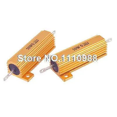 

2 Pcs Wirewound Aluminum Shell Resistors 50W 5% 0.2 Ohm