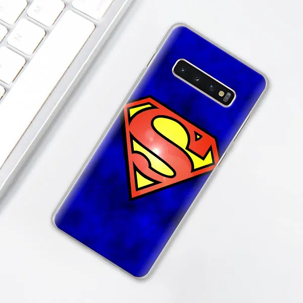 015 Значок "Супермен" с логотипом чехол для телефона для samsung Galaxy S10e S10 плюс S7 S8 S9 Plus, Note 8, 9, 10, плюс S10 5G M20 M30 жесткий чехол Coque - Цвет: 015
